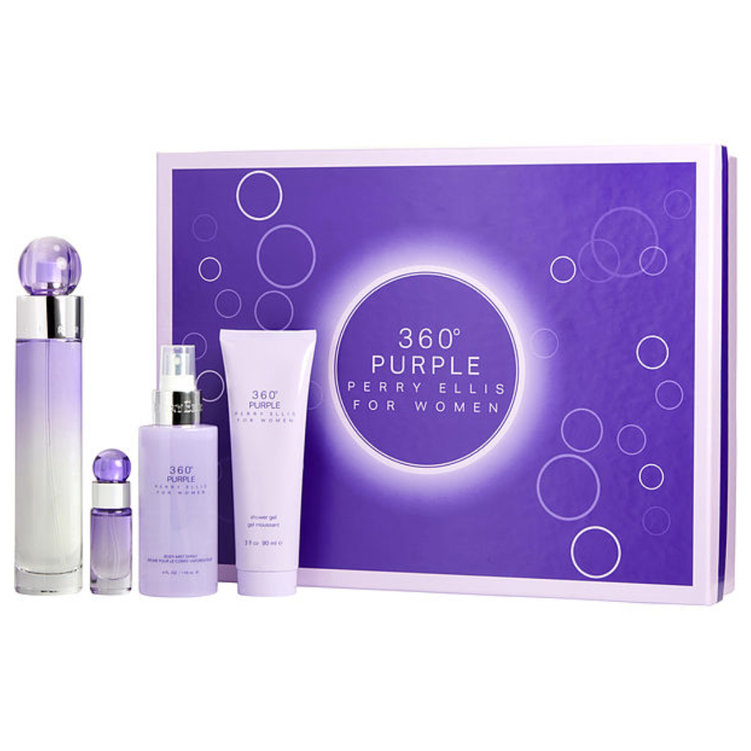 Estuche Perry Ellis Purple 4pzs M